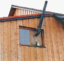 Rauchrohr durch das fenster