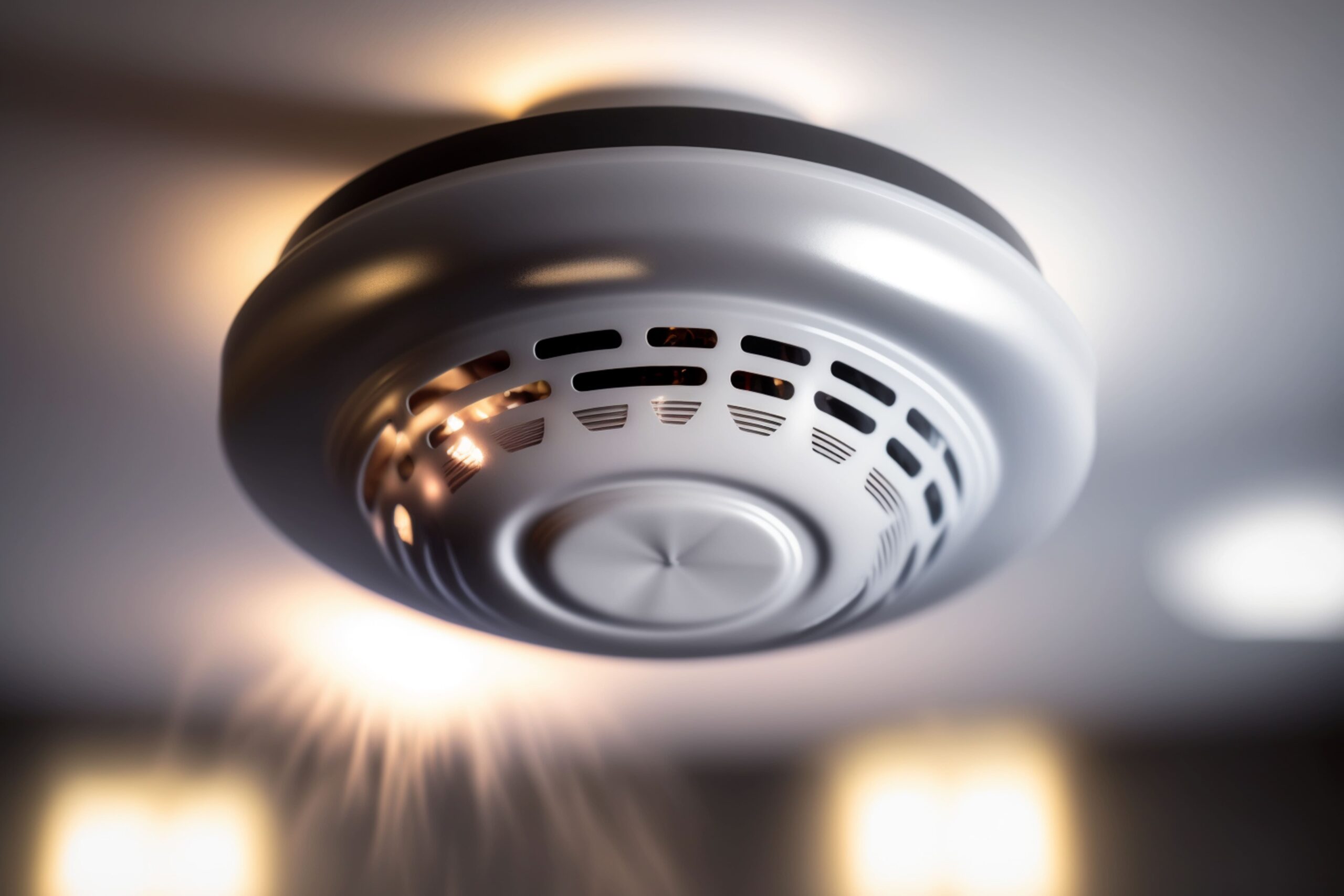 Rauchmelder montiert auf der decke